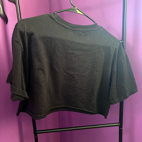 Forever 21 Blossoming Floral Print Black Crop Top - Picture 3 of 3